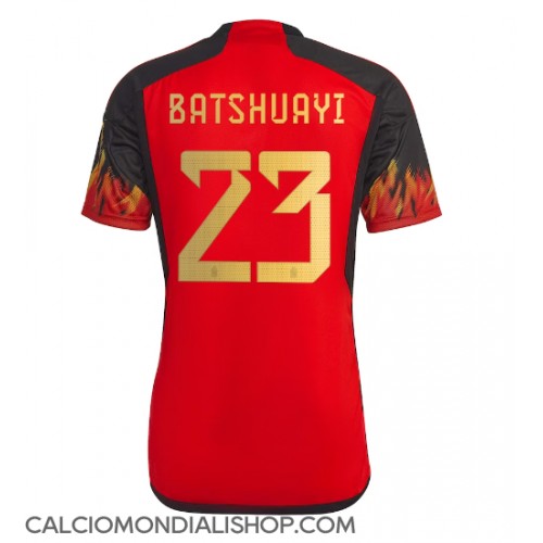 Maglie da calcio Belgio Michy Batshuayi #23 Prima Maglia Mondiali 2022 Manica Corta